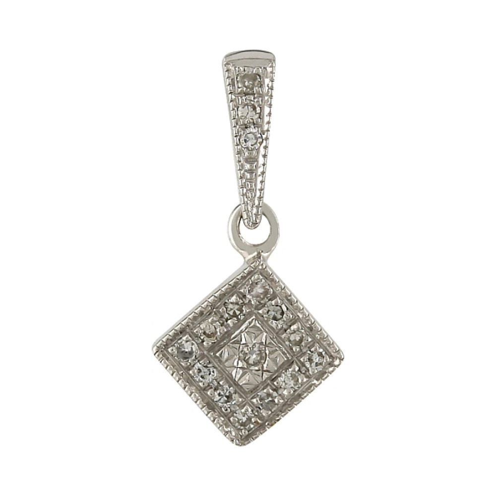 Золотая подвеска с бриллиантом № 107055