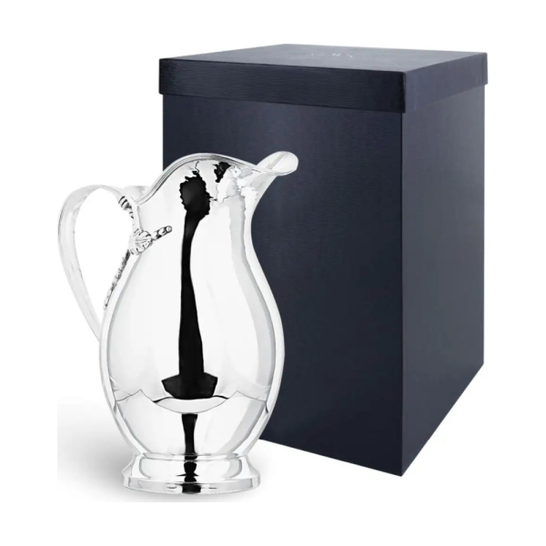 Кувшин Листья из серебра 925 пробы в футляре