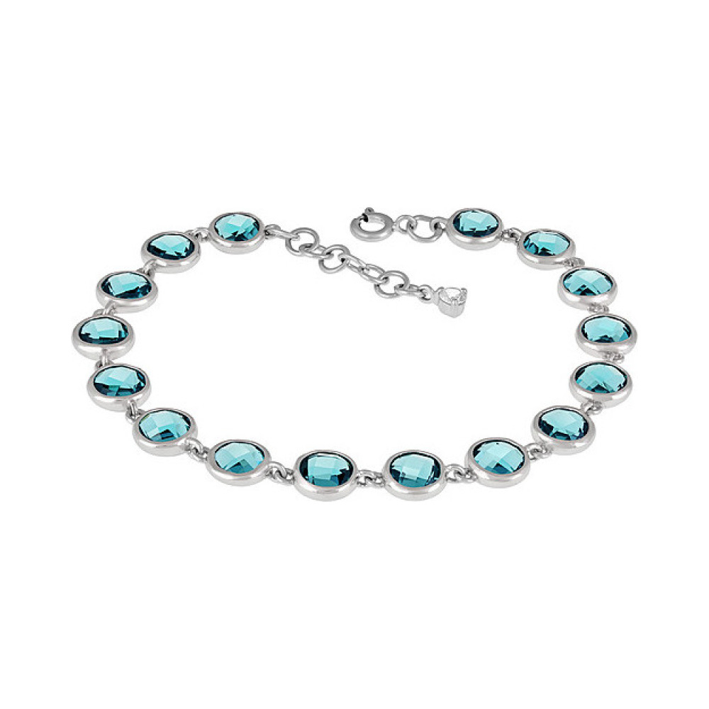 Серебряный браслет с алпанитом и фианитом № 133272