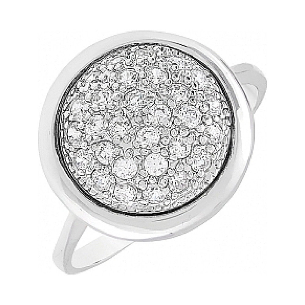 Серебряное кольцо с фианитом № 114284