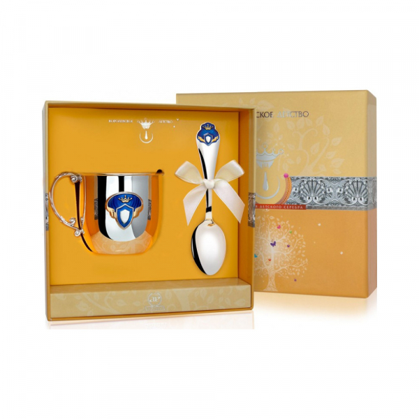 Набор детского серебра с кружкой «Принц» КД