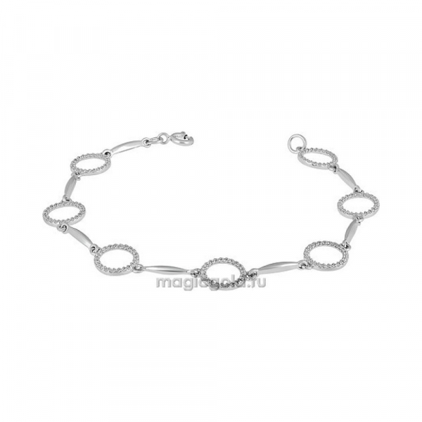 Серебряный браслет с фианитом № 135068