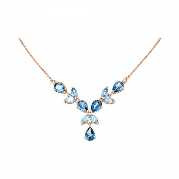 Золотое колье с топазом № 127324