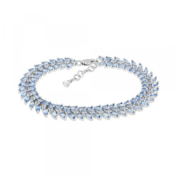 Серебряный браслет с алпанитом и фианитом № 132286