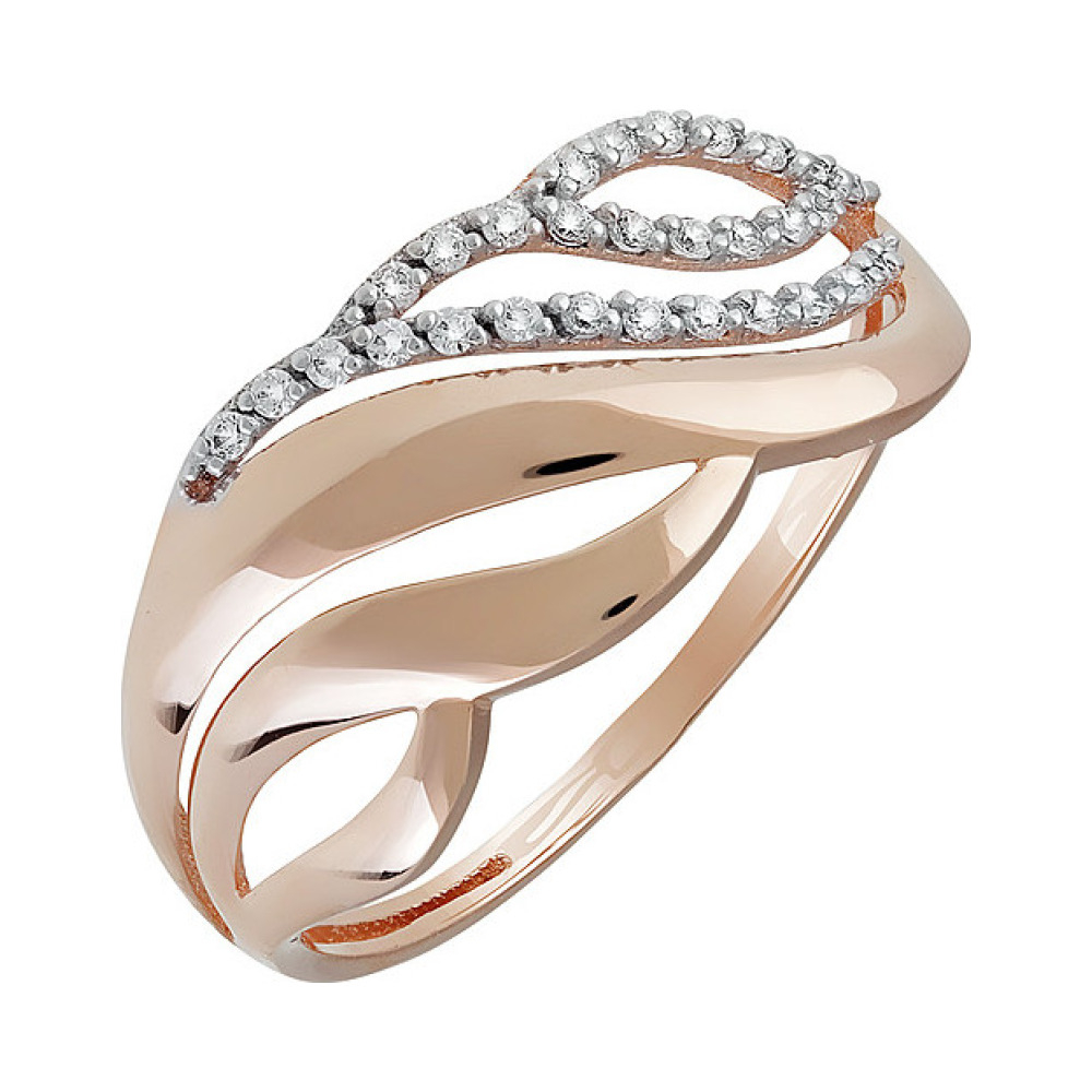 Золотое кольцо с фианитом № 138172