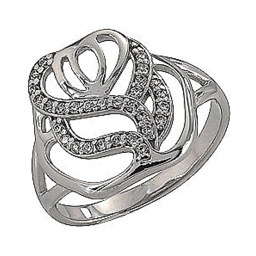 Золотое кольцо с фианитом № 73034