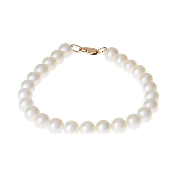 Золотой браслет с жемчугом № 98832