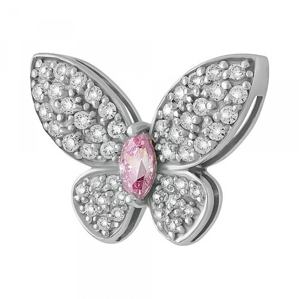 Серебряная подвеска с фианитом № 134078