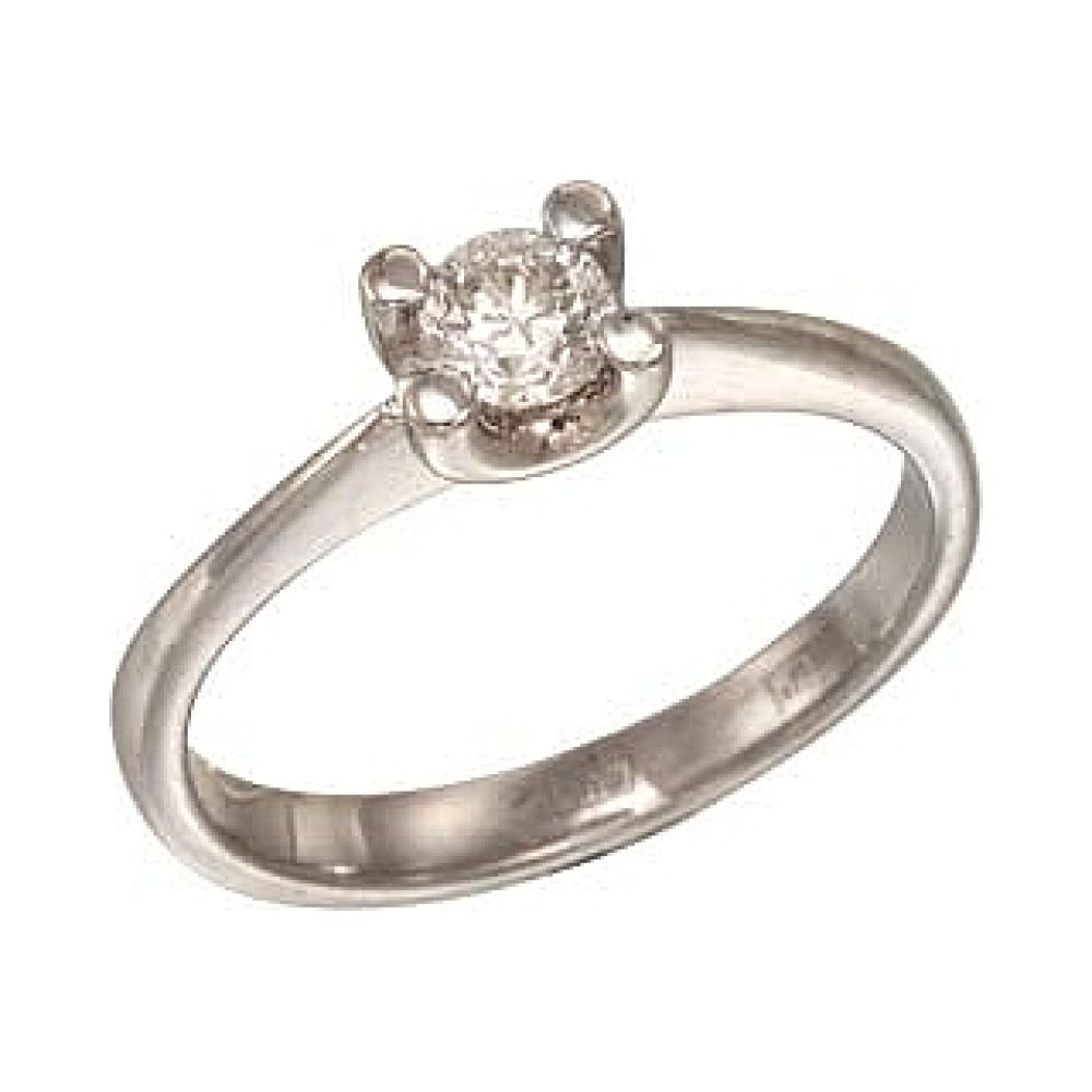 Золотое кольцо с бриллиантом № 115320