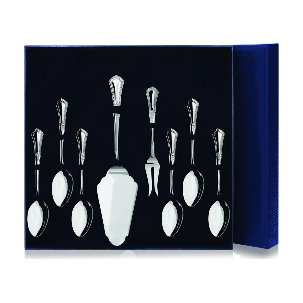 Набор чайный Фаворит: Вилка для лимона, Ложка чайная  - 6 шт, Лопатка для пирожного из серебра 925 пробы