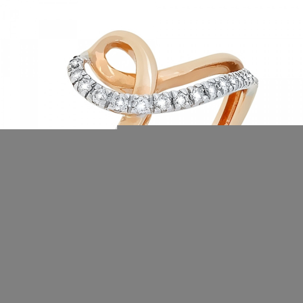 Золотое кольцо с бриллиантом № 82237