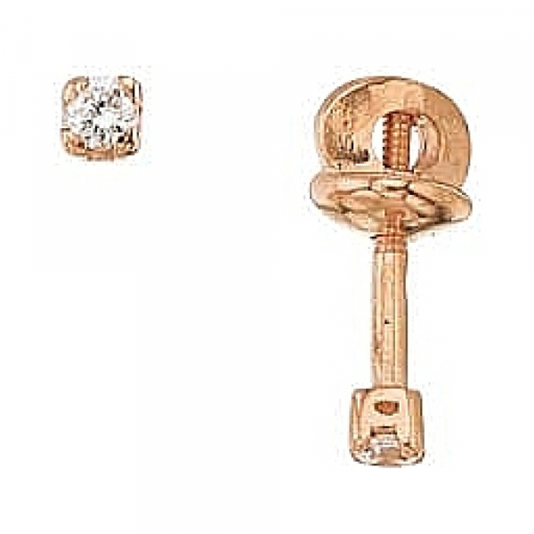 Пуссеты с бриллиантом № 25679