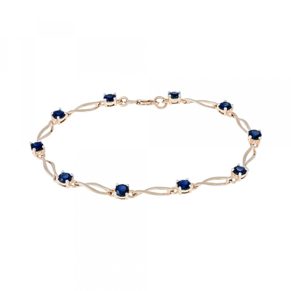 Золотой браслет с сапфиром № 118774