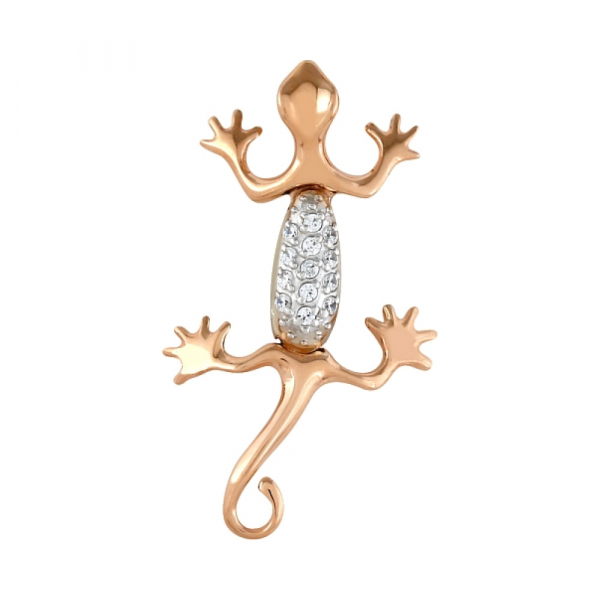 Золотая подвеска с фианитом № 37896