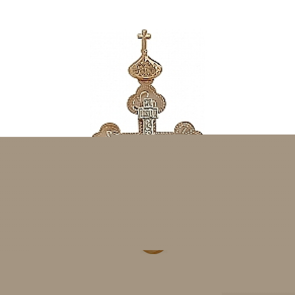 Золотая брошь с фианитом № 138487