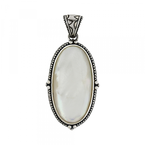 Серебряная подвеска с перламутром № 95124