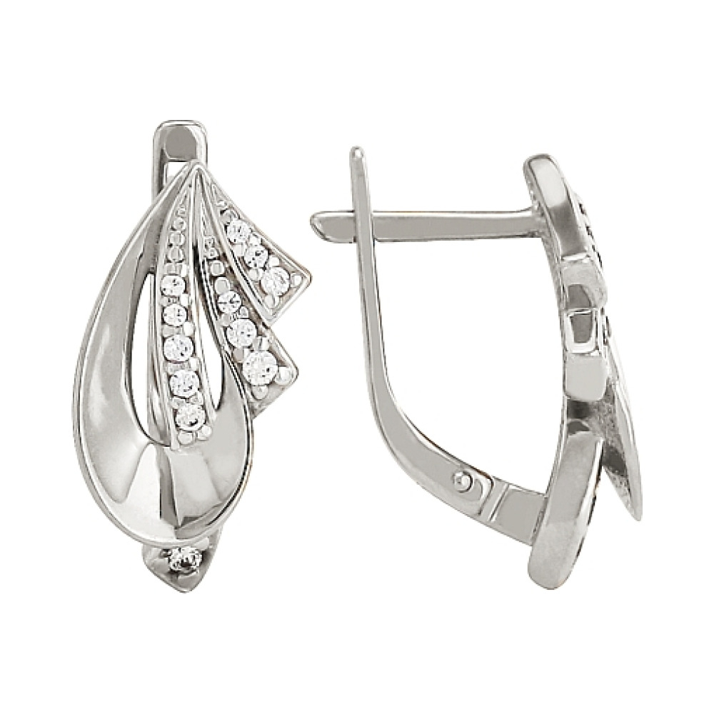 Серьга с фианитами № 80185