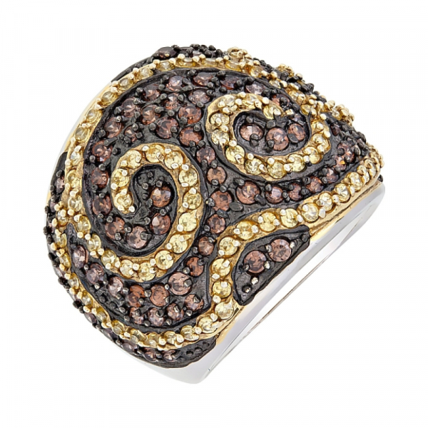 Серебряное кольцо с фианитом № 82611