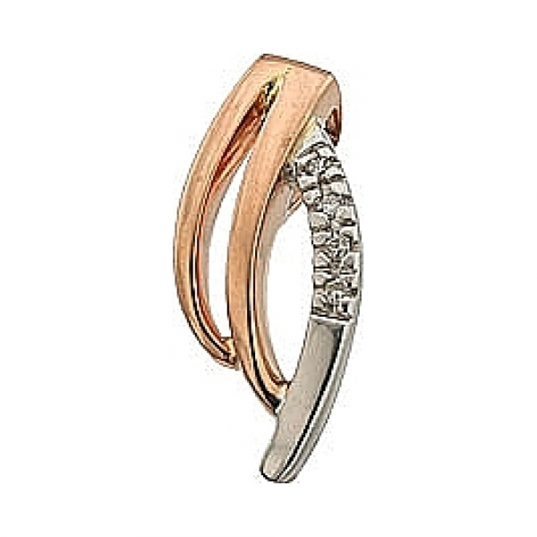 Золотая подвеска с бриллиантом № 64475