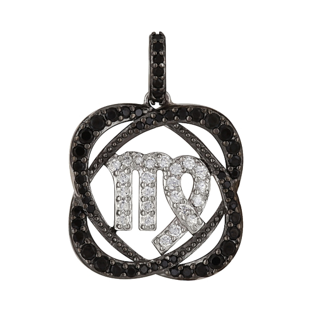 Серебряная подвеска с фианитом № 83453