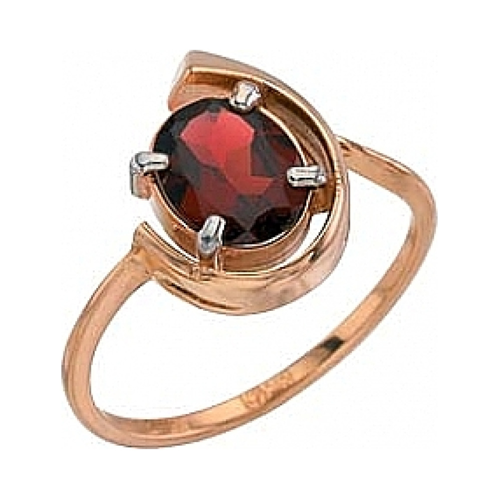 Золотое кольцо с гранатом № 4349