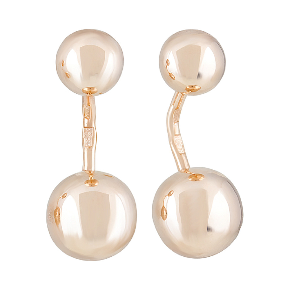 Золотые серьги без камня № 124369