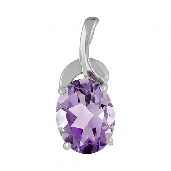 Серебряная подвеска с аметистом № 133145