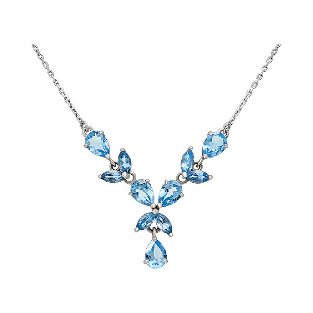 Серебряное колье с топазом № 133227