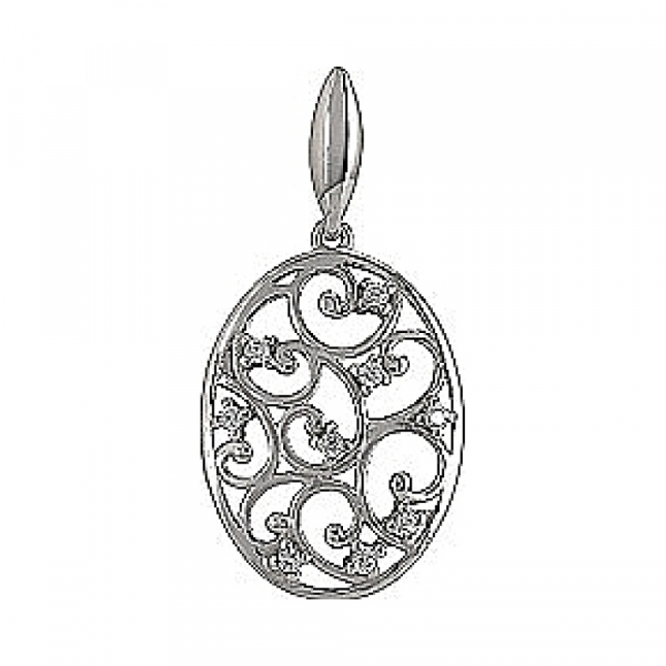 Золотая подвеска с фианитом № 72994