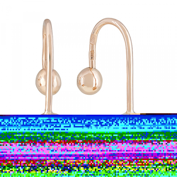 Золотые серьги без камня № 124000