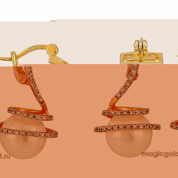  серьги с золотым покрытием № 108308