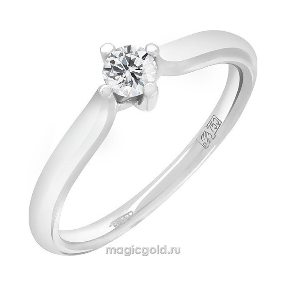 Золотое кольцо с бриллиантом № 41565