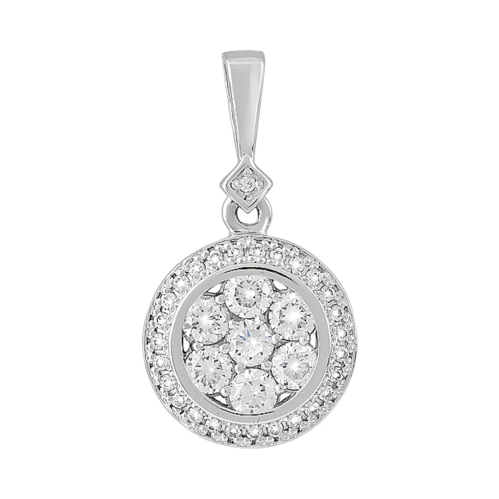 Золотая подвеска с бриллиантом № 76642