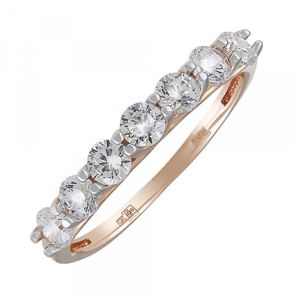 Золотое кольцо с фианитом № 134963