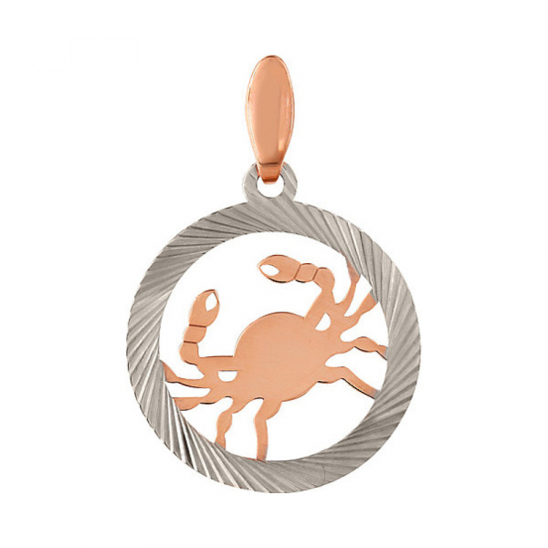 Золотая подвеска без камня с алмазкой № 104825