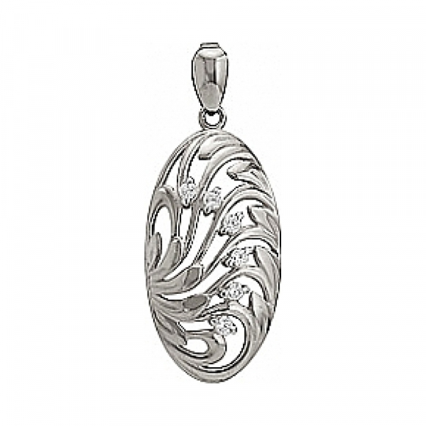 Золотая подвеска с фианитом № 77029