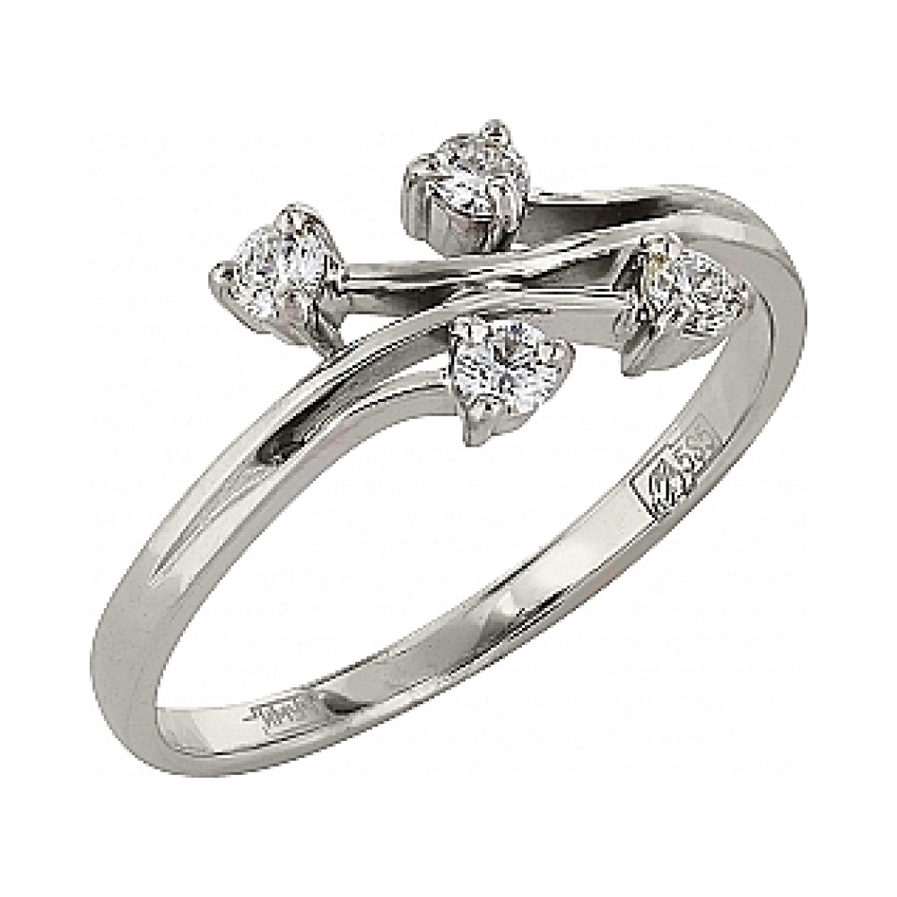 Золотое кольцо с бриллиантом № 96445