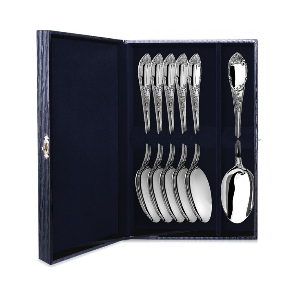 Набор из 6 серебряных столовых ложек «Престиж»