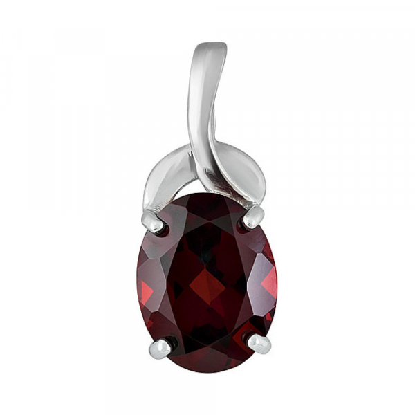 Серебряная подвеска с гранатом № 132808