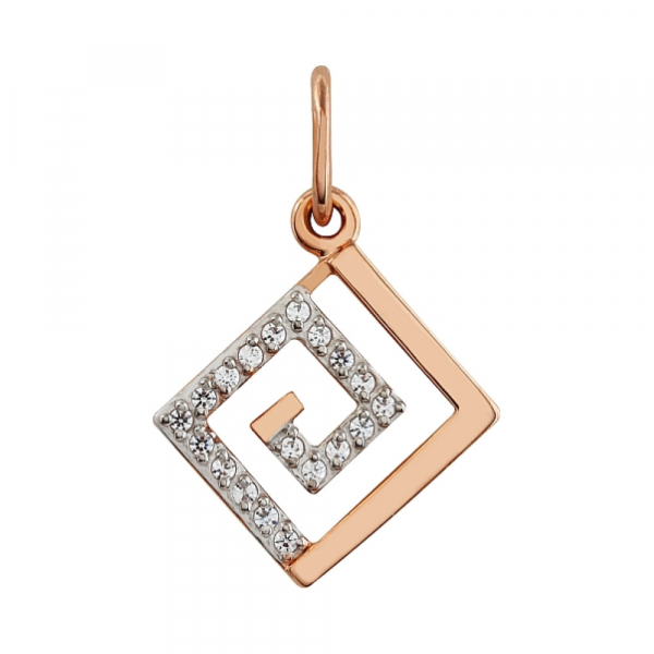 Золотая подвеска с фианитом № 83976
