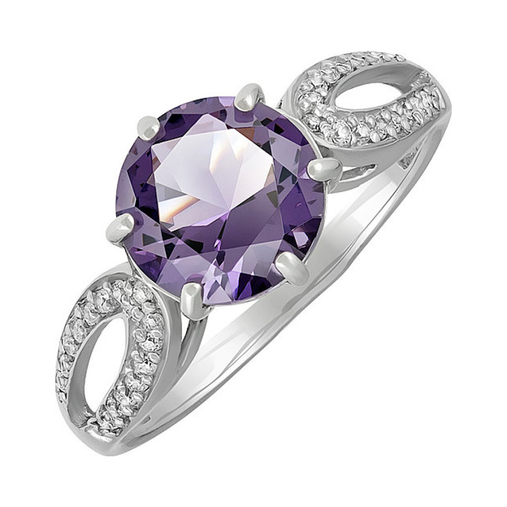 Серебряное кольцо с алпанитом и фианитом № 134013