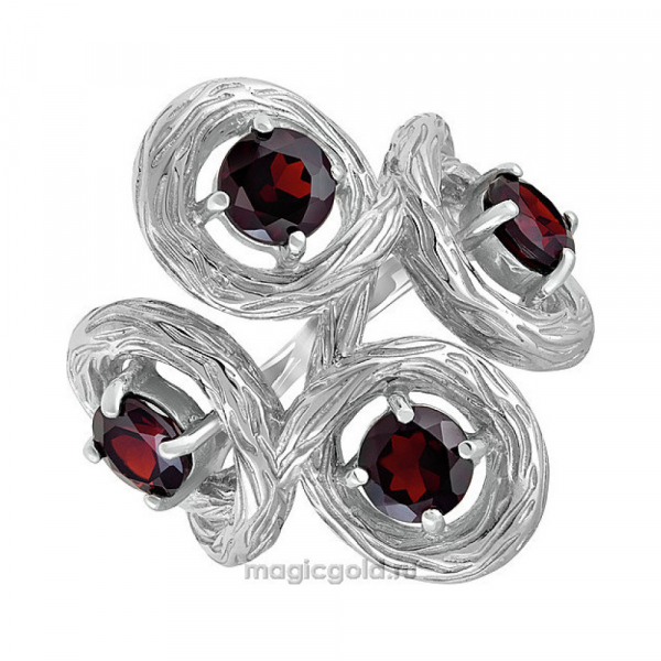 Серебряное кольцо с гранатом № 134789