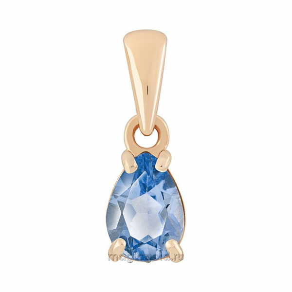 Золотая подвеска с топазом № 171144