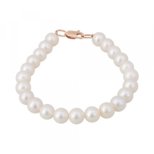 Золотой браслет с жемчугом № 119846