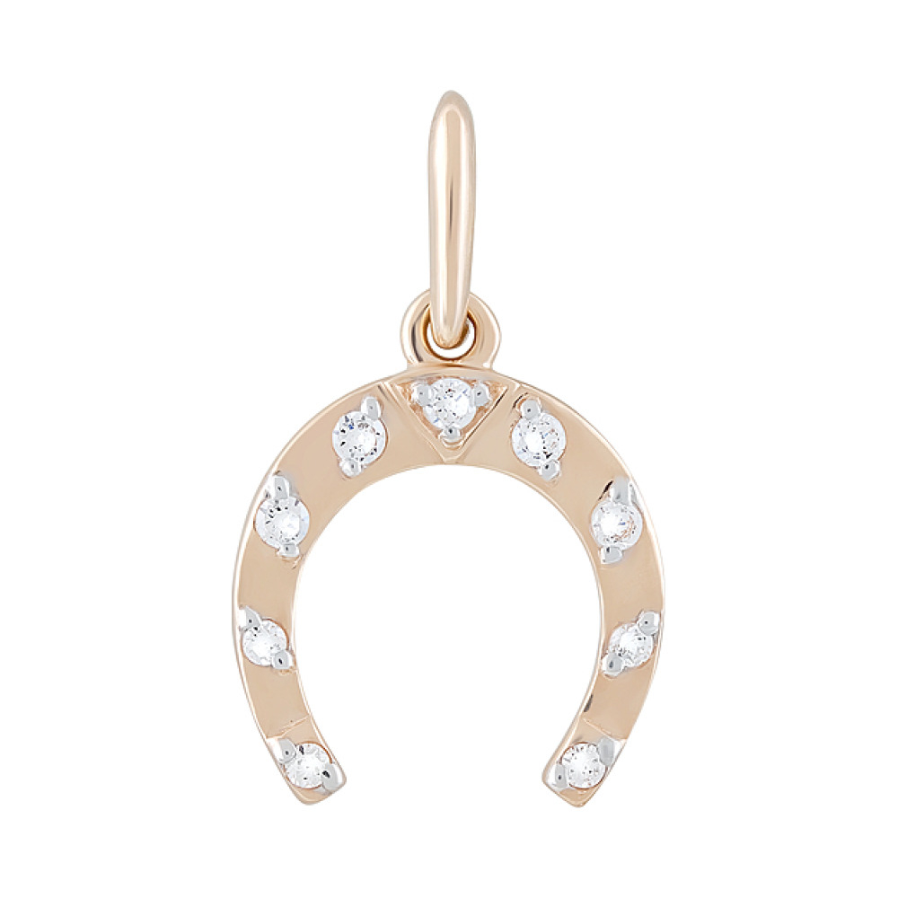Золотая подвеска с фианитами № 124174