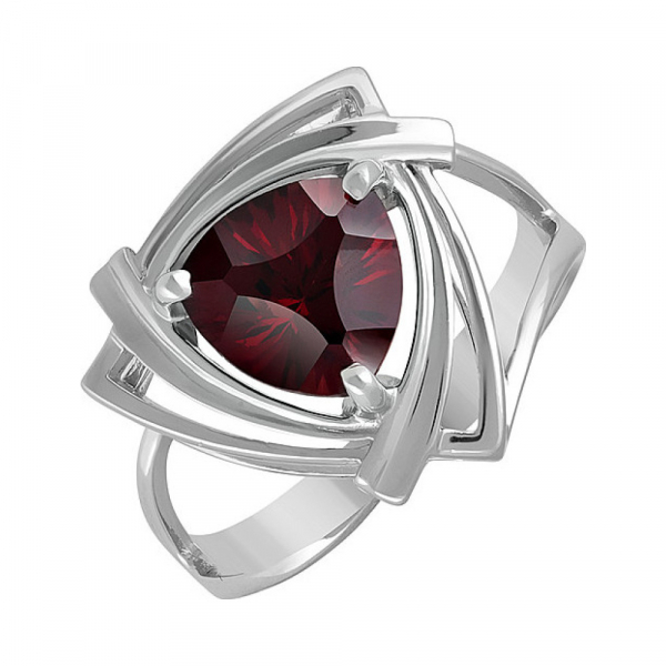 Серебряное кольцо с гранатом № 133079
