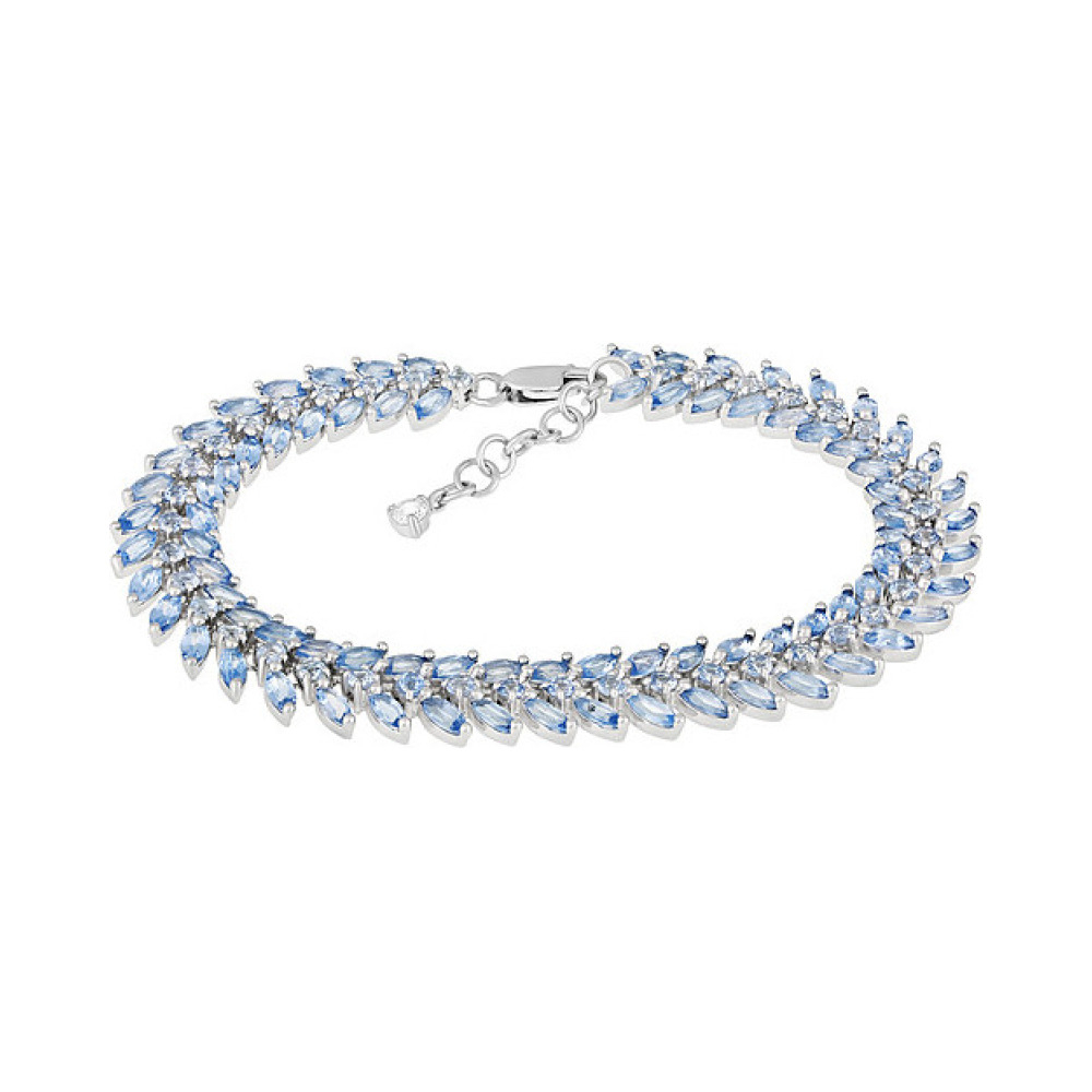 Серебряный браслет с алпанитом и фианитом № 132286