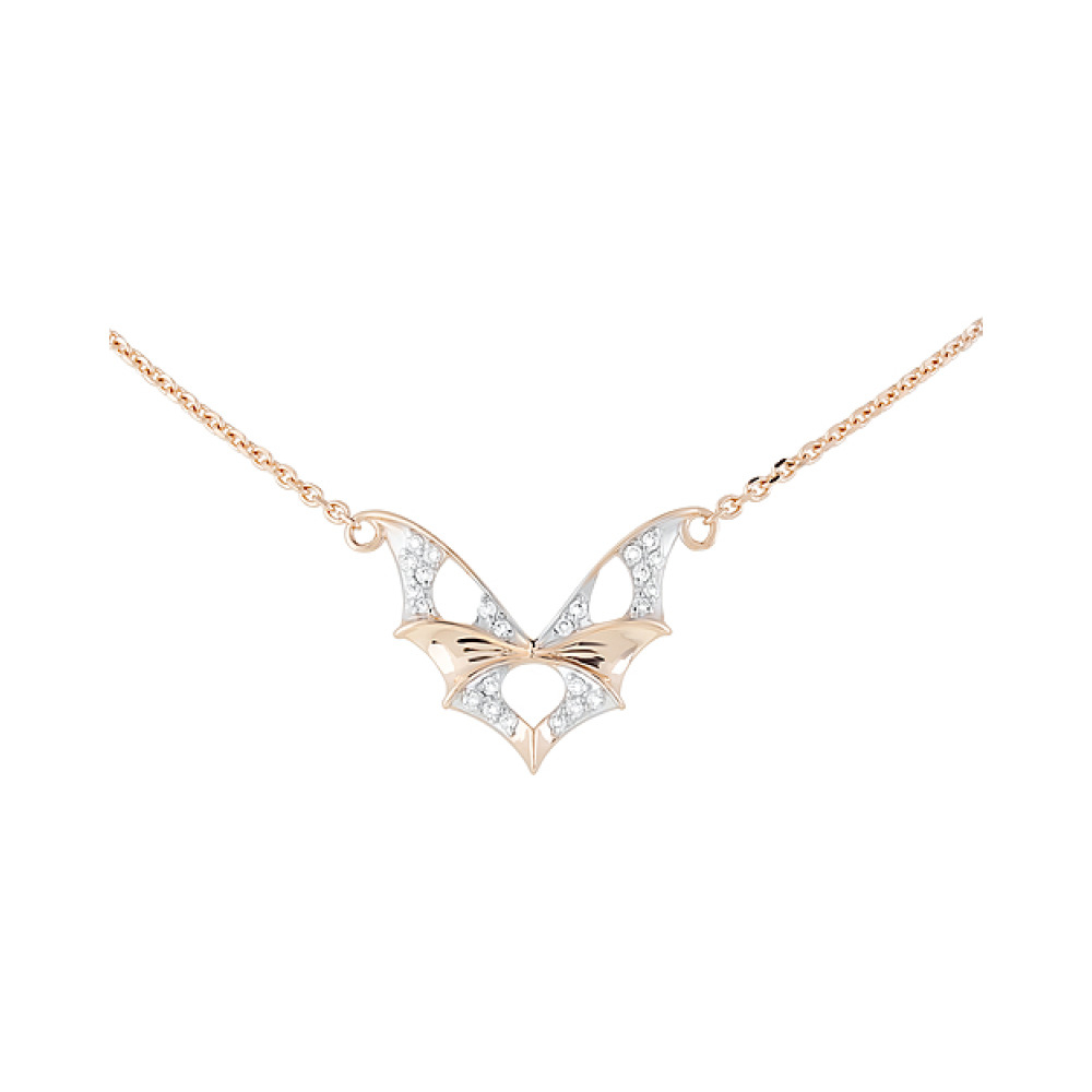 Золотое колье с фианитами № 129079