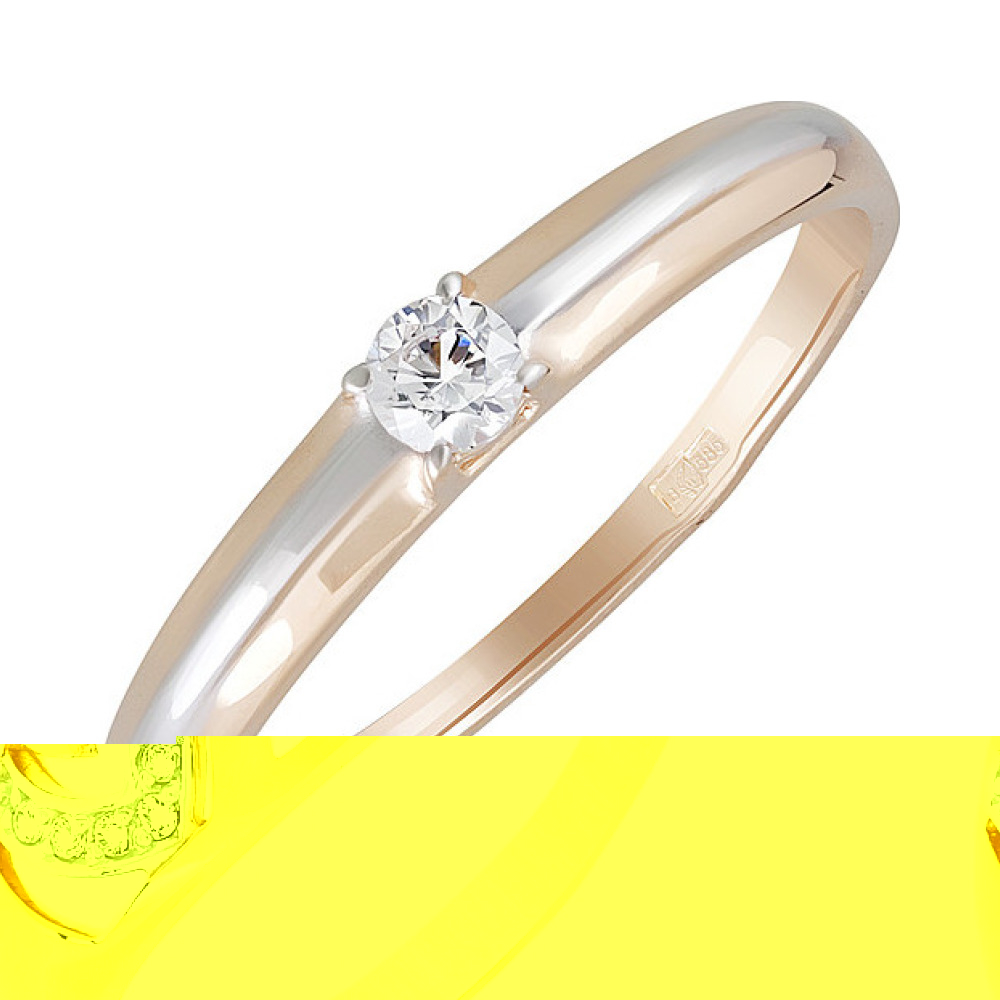 Золотое кольцо с фианитами № 100328