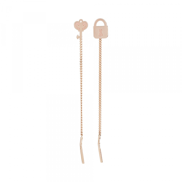 Золотые серьги без камня № 128008